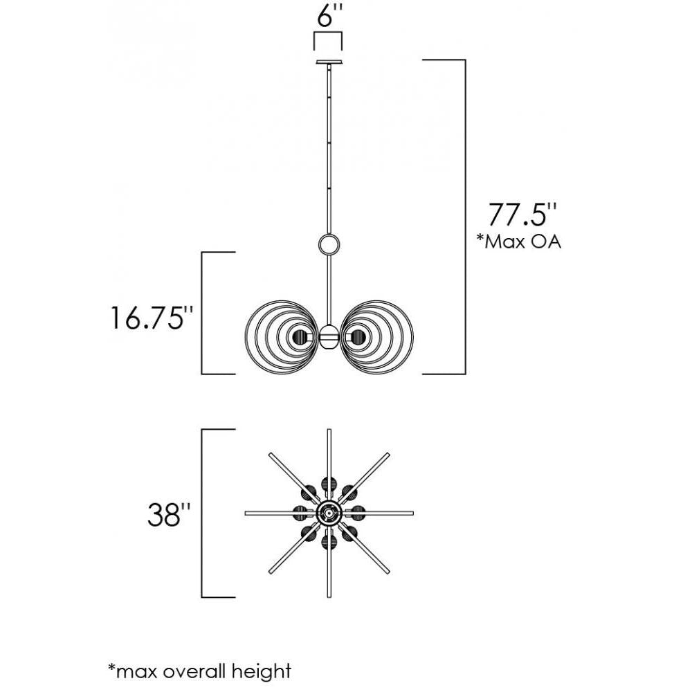 Studio M FREQUENCY SM23638CRSL Pendant Traditional - Silver Leaf light