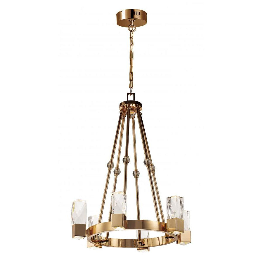27 Inch Suspension Chandelier – Polished Gold