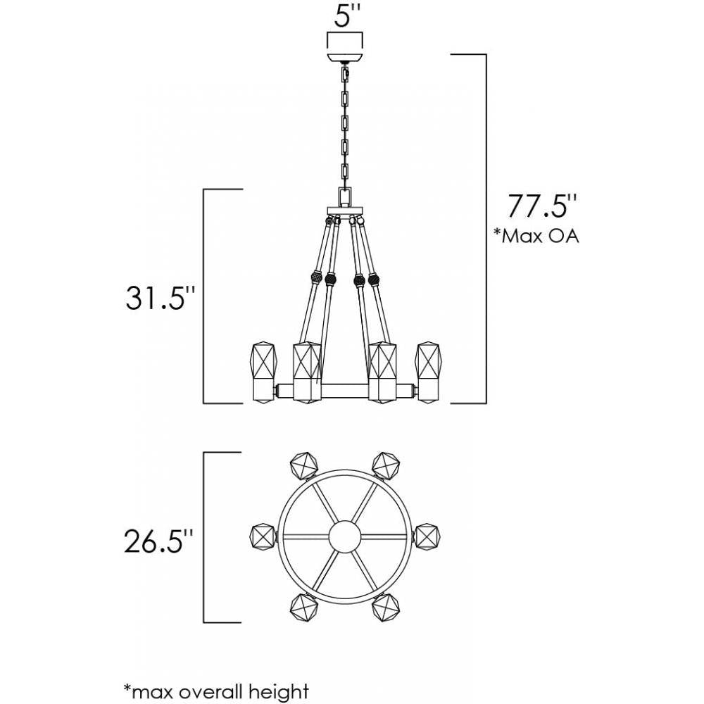 Studio M EMPIRE SM23645BCFG Chandelier - Polished Gold light