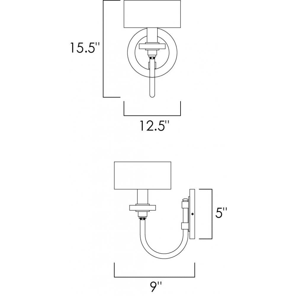 Studio M MANHATTAN SM23751BTPS Sconce Traditional - Plated Silver light