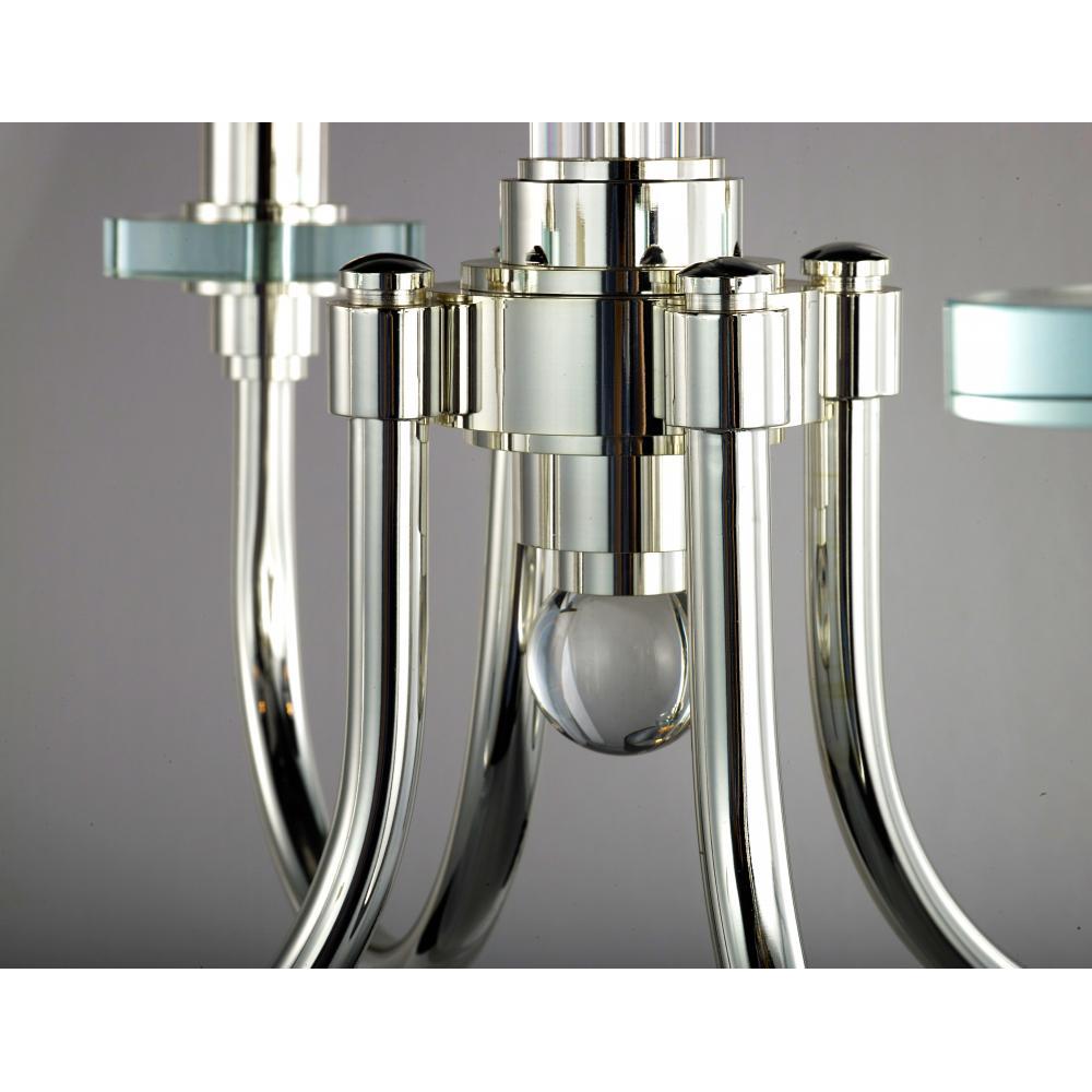 32 Inch Suspension Chandelier – Plated Silver - Alternate view