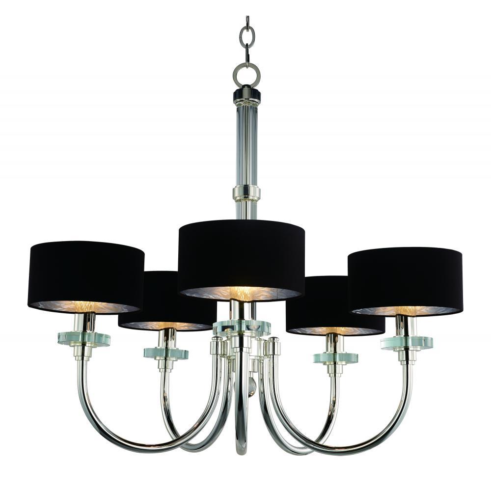 35 Inch Suspension Chandelier – Plated Silver