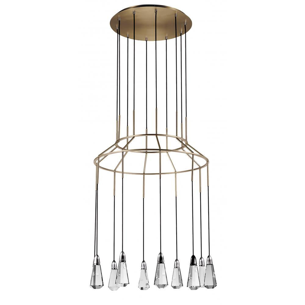 Studio M 10 CARAT SM23785BCSNSBR Chandelier Traditional - Satin Nickel Satin Brass light