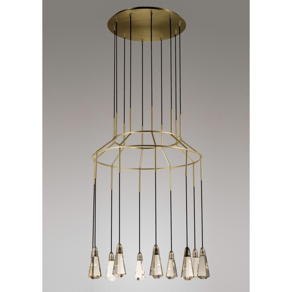 Studio M 10 CARAT SM23785BCSNSBR Chandelier Traditional - Satin Nickel Satin Brass light