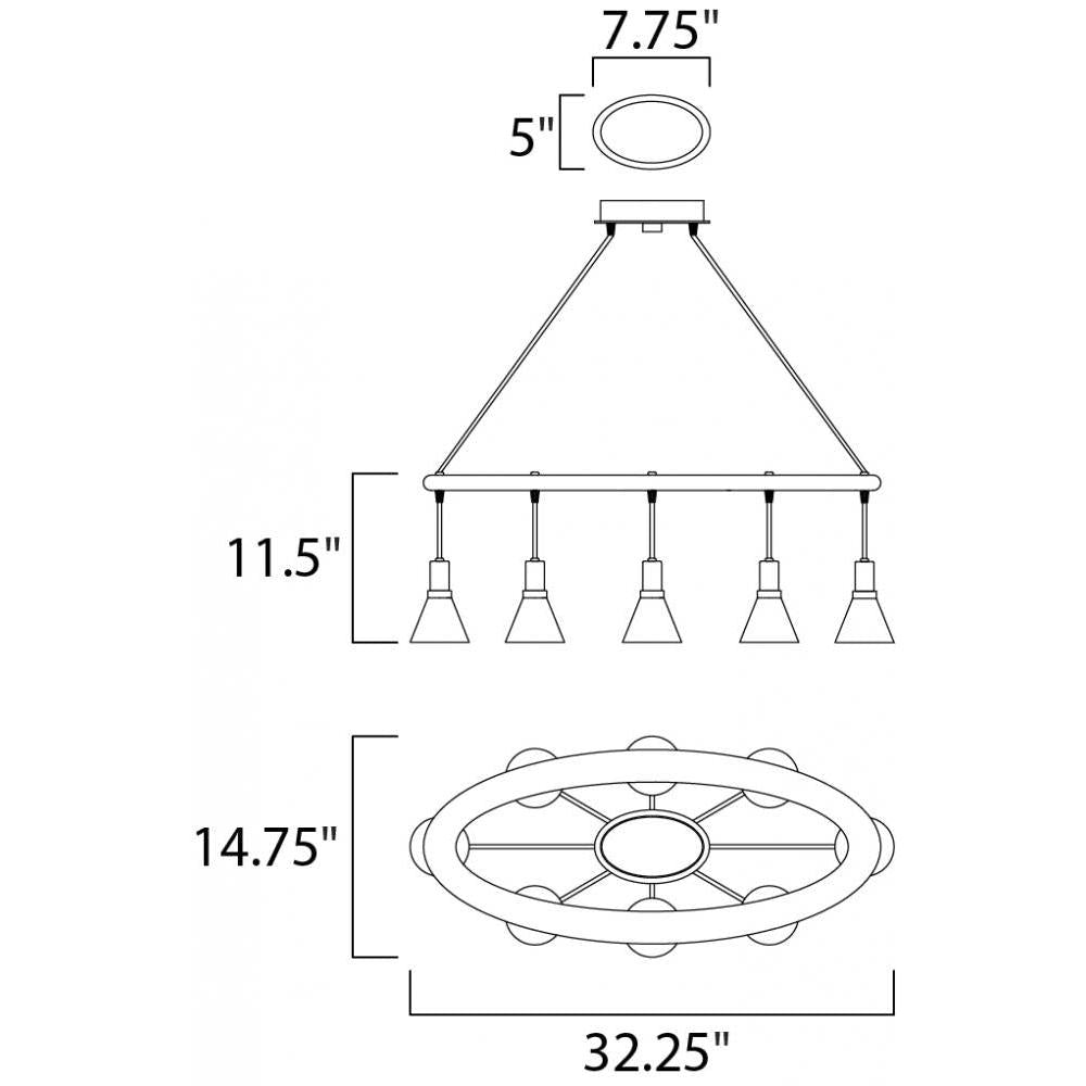 Studio M SCAN SM23825CLWN Pendant Traditional - Walnut light