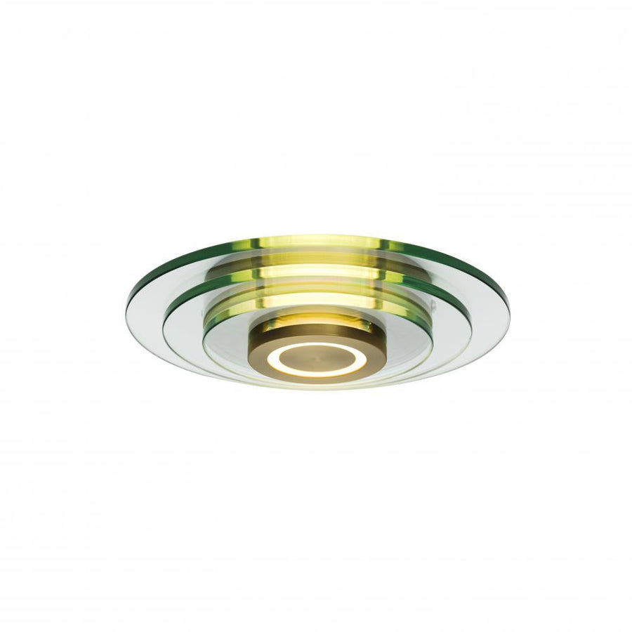 10 Inch Flush Mount – Natural Aged Brass