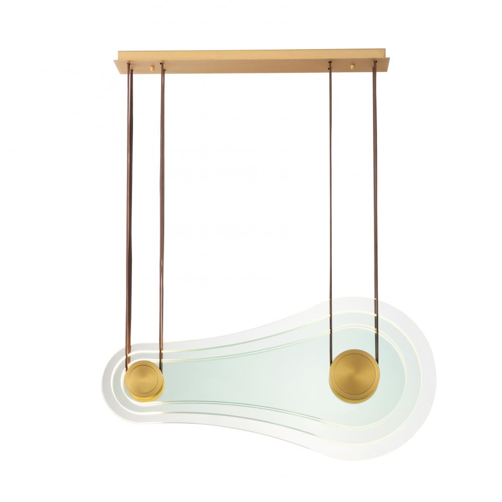 4 Inch Linear Pendant – Natural Aged Brass