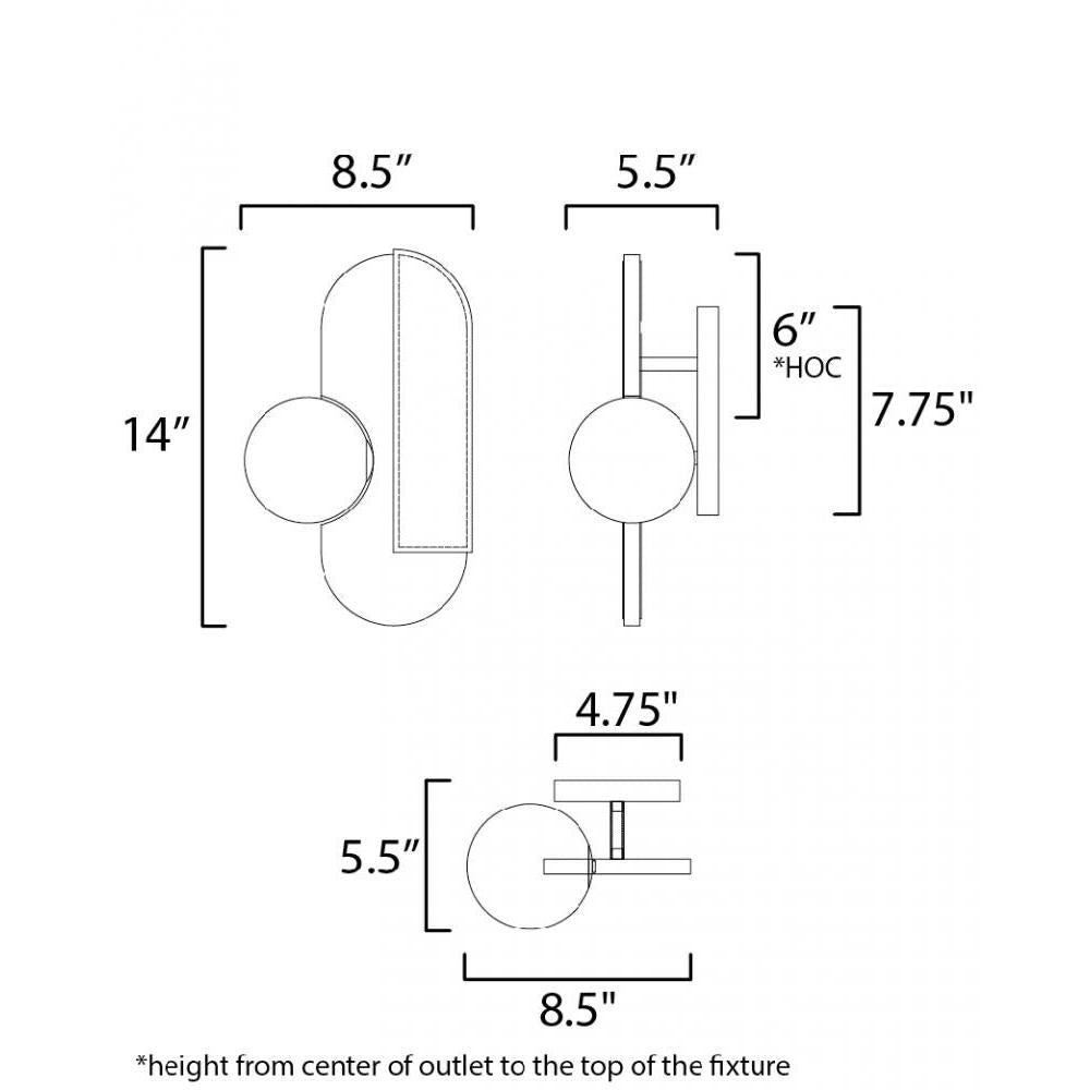 Studio M STITCHED SM24600BBZ Sconce Traditional - Brushed Bronze light