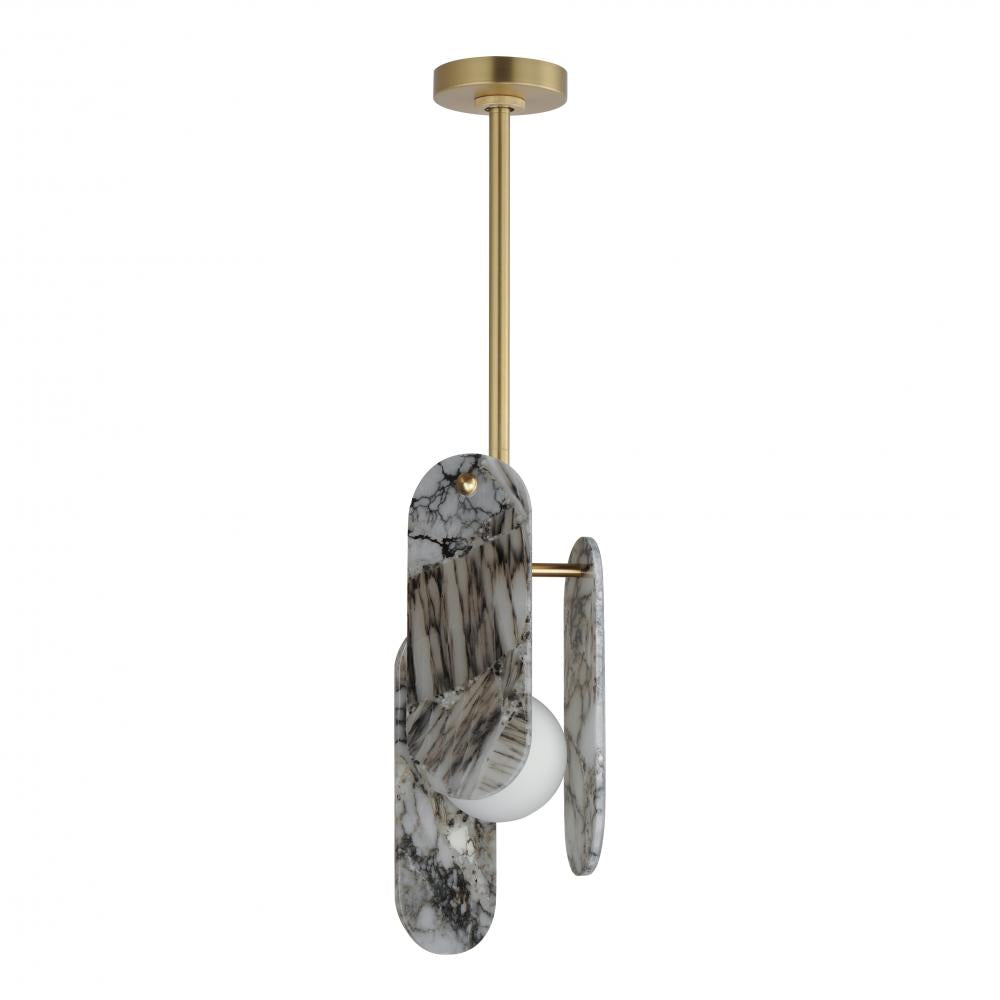 7 Inch Single Pendant – Natural Aged Brass