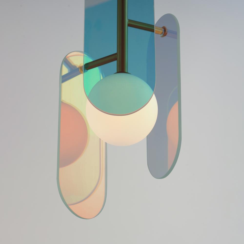 Studio M MEGALITH - GLASS SM24811DCNAB Pendant - Natural Aged Brass light