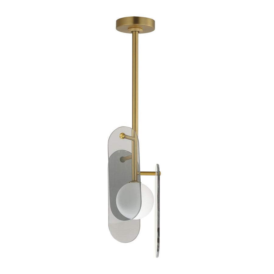 7 Inch Single Pendant – Natural Aged Brass