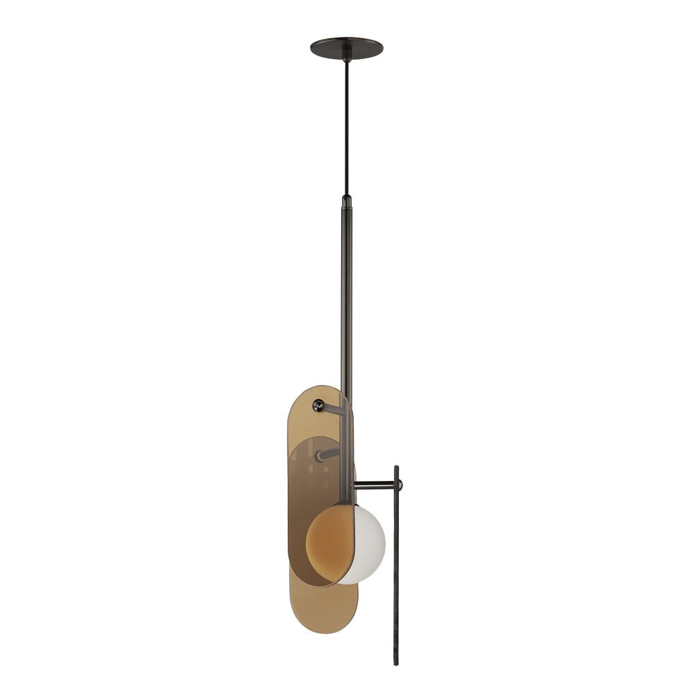 Studio M MEGALITH - GLASS SM24812AMGM Pendant - Gunmetal light