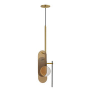 Studio M MEGALITH - GLASS SM24812AMNAB Pendant - Natural Aged Brass light
