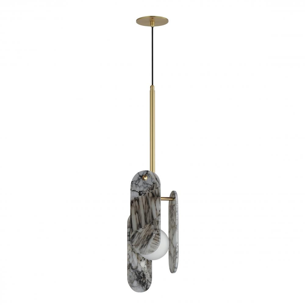 7 Inch Single Pendant – Natural Aged Brass
