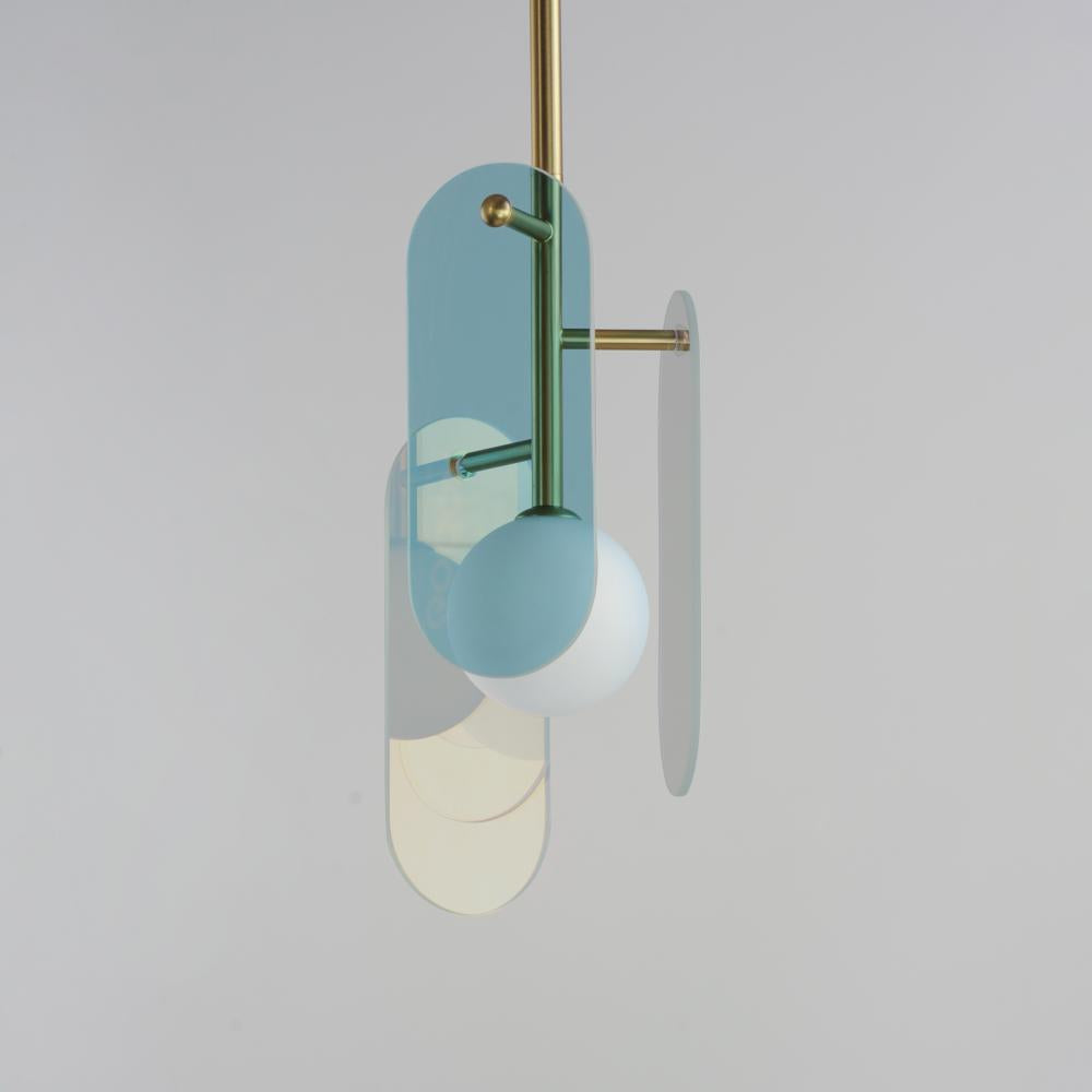 Studio M MEGALITH - GLASS SM24812DCNAB Pendant - Natural Aged Brass light