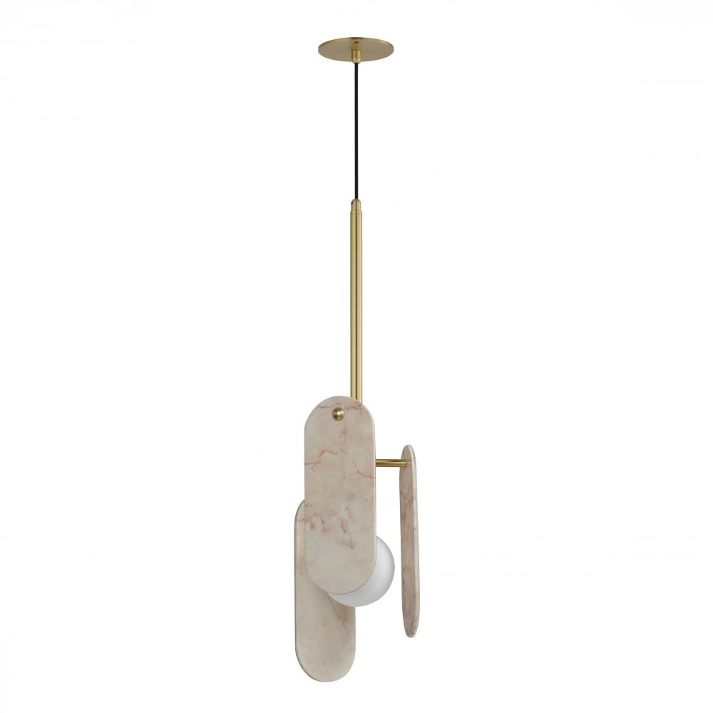 7 Inch Single Pendant – Natural Aged Brass