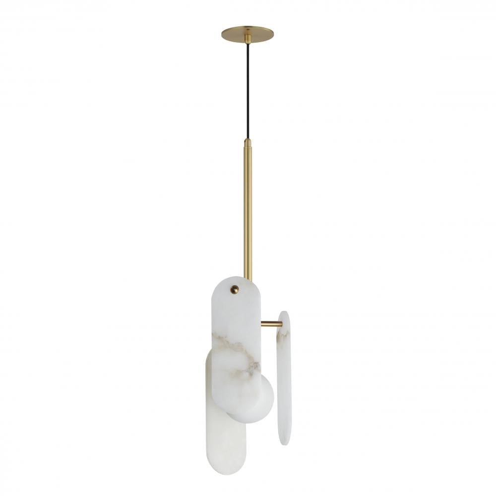 7 Inch Single Pendant – Natural Aged Brass