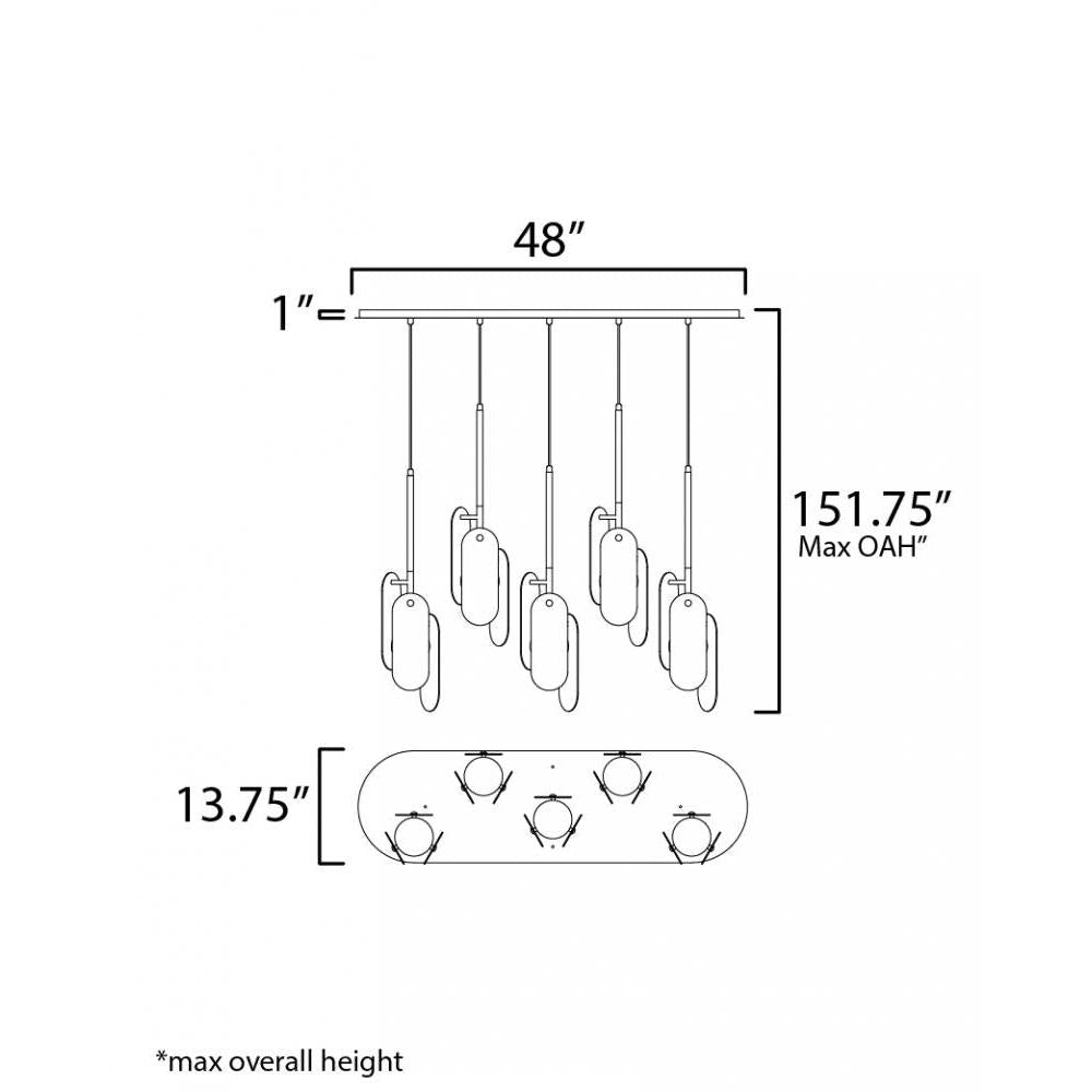 Studio M MEGALITH - STONE SM24815WAGM Pendant Traditional - Gunmetal light