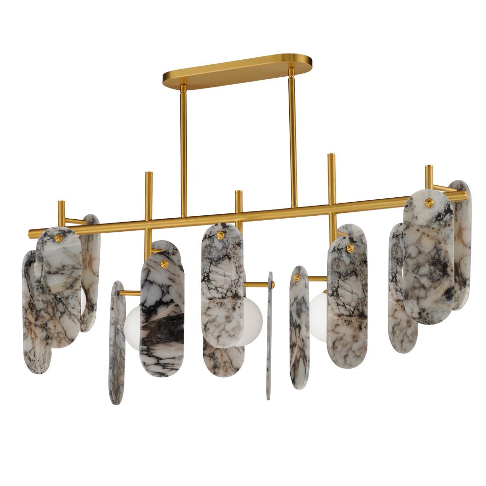 Studio M MEGALITH - STONE SM24825ARYNAB Pendant - Natural Aged Brass