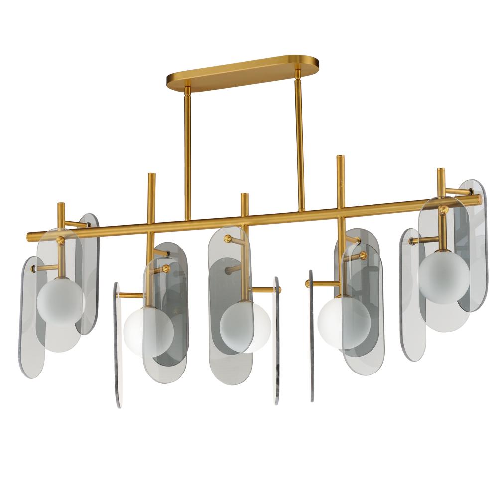 Studio M MEGALITH - GLASS SM24825MSKNAB Pendant - Natural Aged Brass light