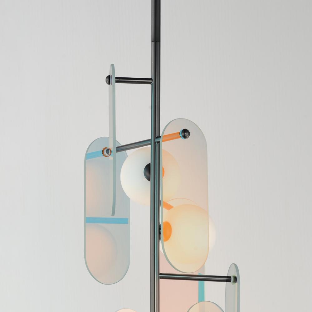 Studio M MEGALITH - GLASS SM24827DCGM Pendant - Gunmetal light