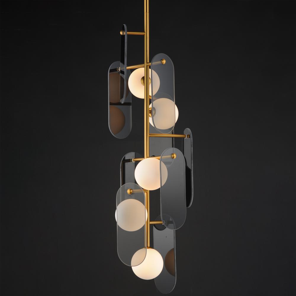 Studio M MEGALITH - GLASS SM24827MSKNAB Pendant - Natural Aged Brass light