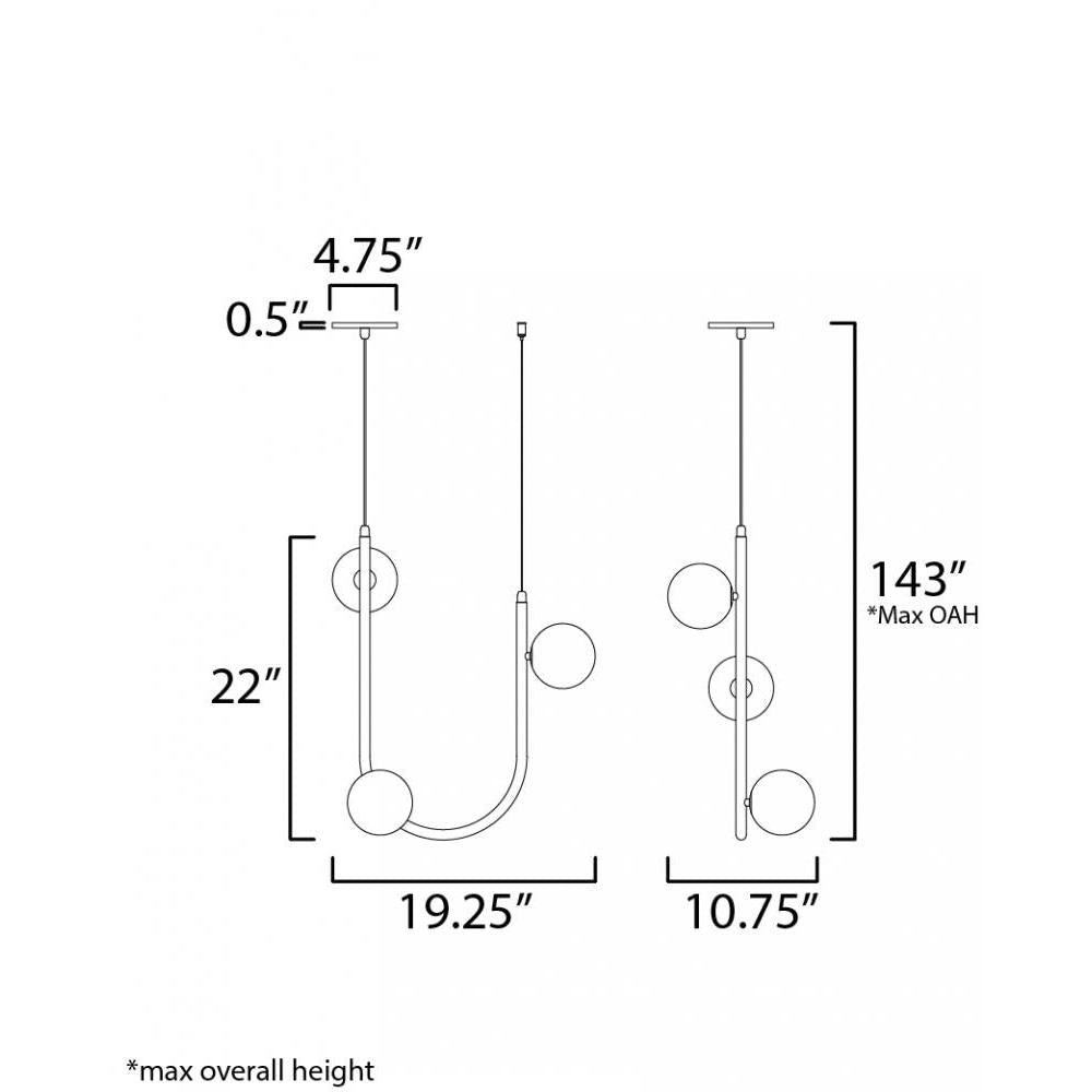 Studio M CONTOUR SM24903BBZ Pendant Traditional - Brushed Bronze light