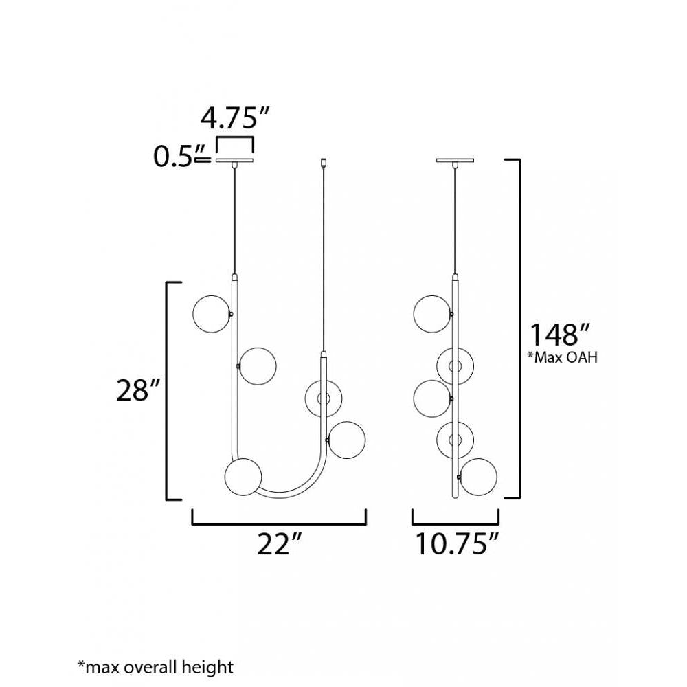 Studio M CONTOUR SM24905BBZ Pendant Traditional - Brushed Bronze light