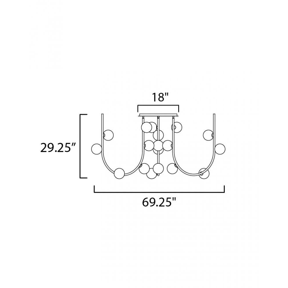 Studio M CONTOUR MTO SM24963TP Chandelier - Taupe light