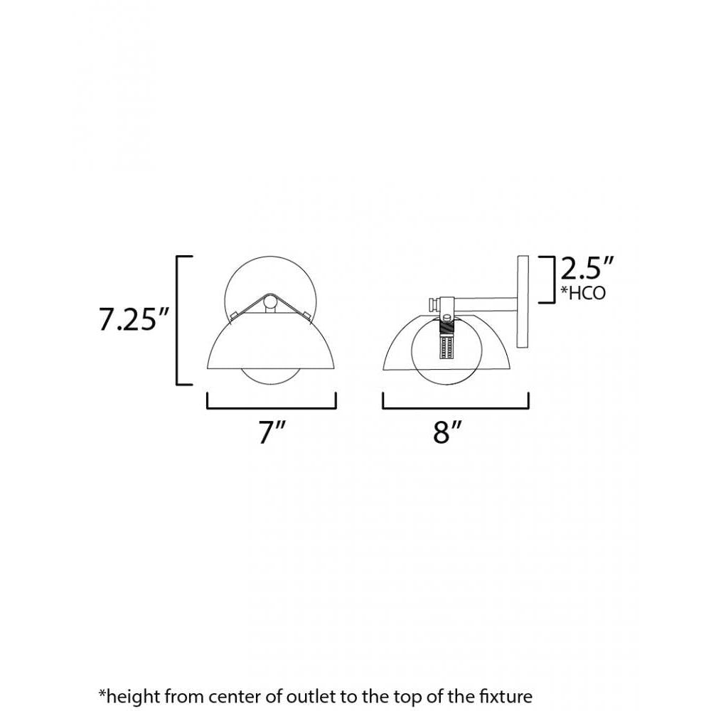 Studio M DOMAIN SM31001FTBC Sconce - Black Chrome light