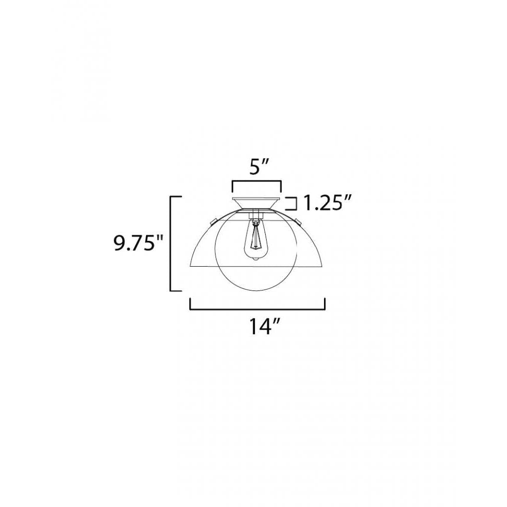 Studio M DOMAIN SM31009MSCLGM Semi Flush Mt Traditional - Gunmetal light