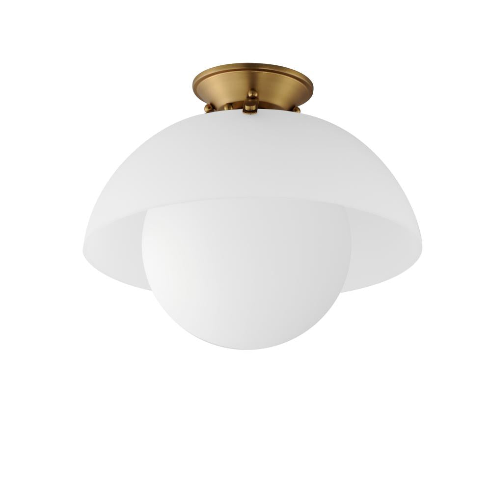 Studio M DOMAIN SM31009FTNAB Semi Flush Mt Traditional - Natural Aged Brass