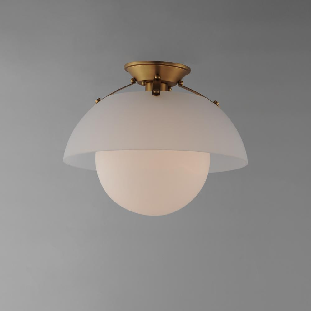 Studio M DOMAIN SM31009FTNAB Semi Flush Mt Traditional - Natural Aged Brass light