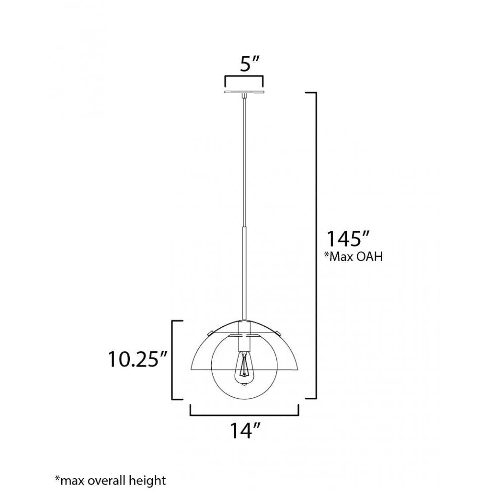 Studio M DOMAIN SM31014MSCLGM Pendant Traditional - Gunmetal light