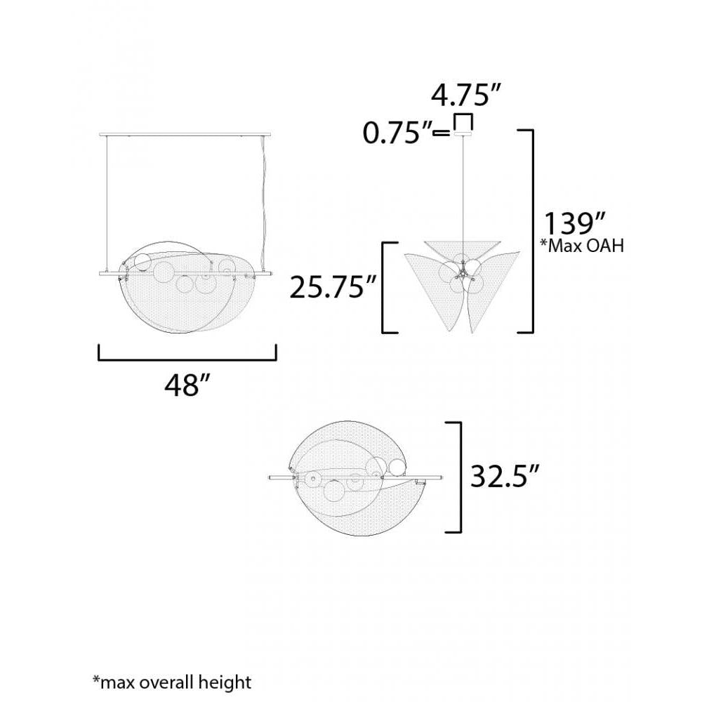 Studio M CHIPS SM32305SWMW Pendant Traditional - Black light