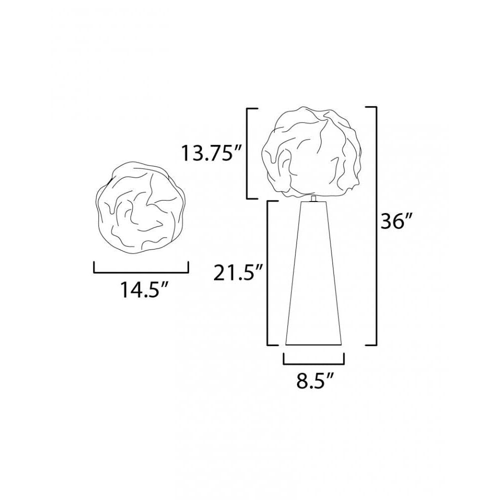 Studio M Shroud SM42409WTNAB Table Lamp - Natural Aged Brass, White Shade light