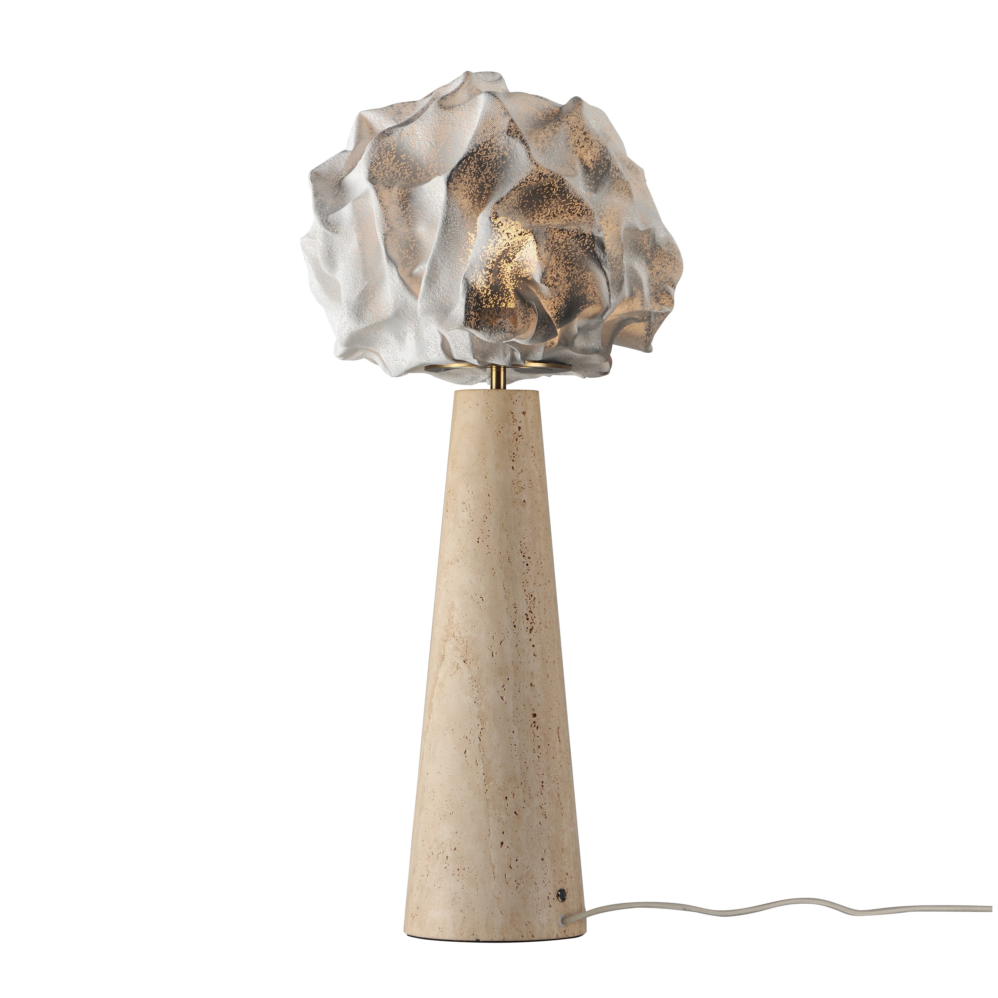 Studio M Shroud SM42409WTNAB Table Lamp - Natural Aged Brass, White Shade light