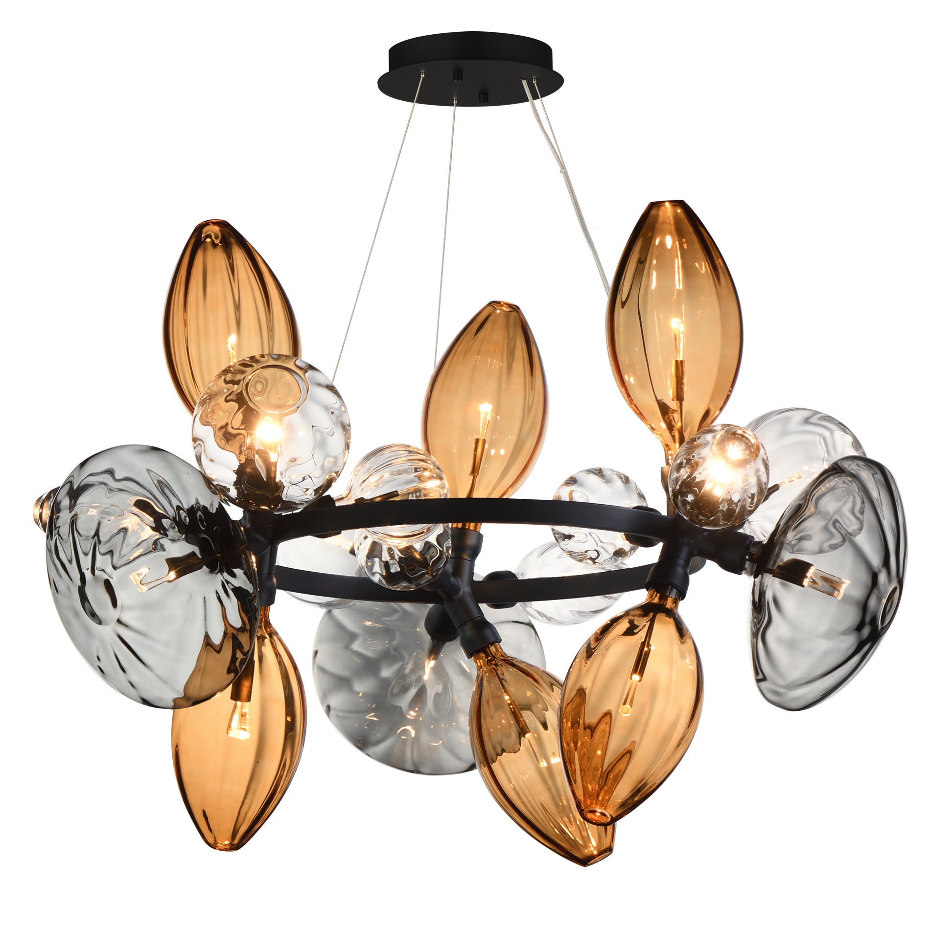 Studio M Ray Dance Cluster SM49303EMSKBK Multi-Light Pendant - Black