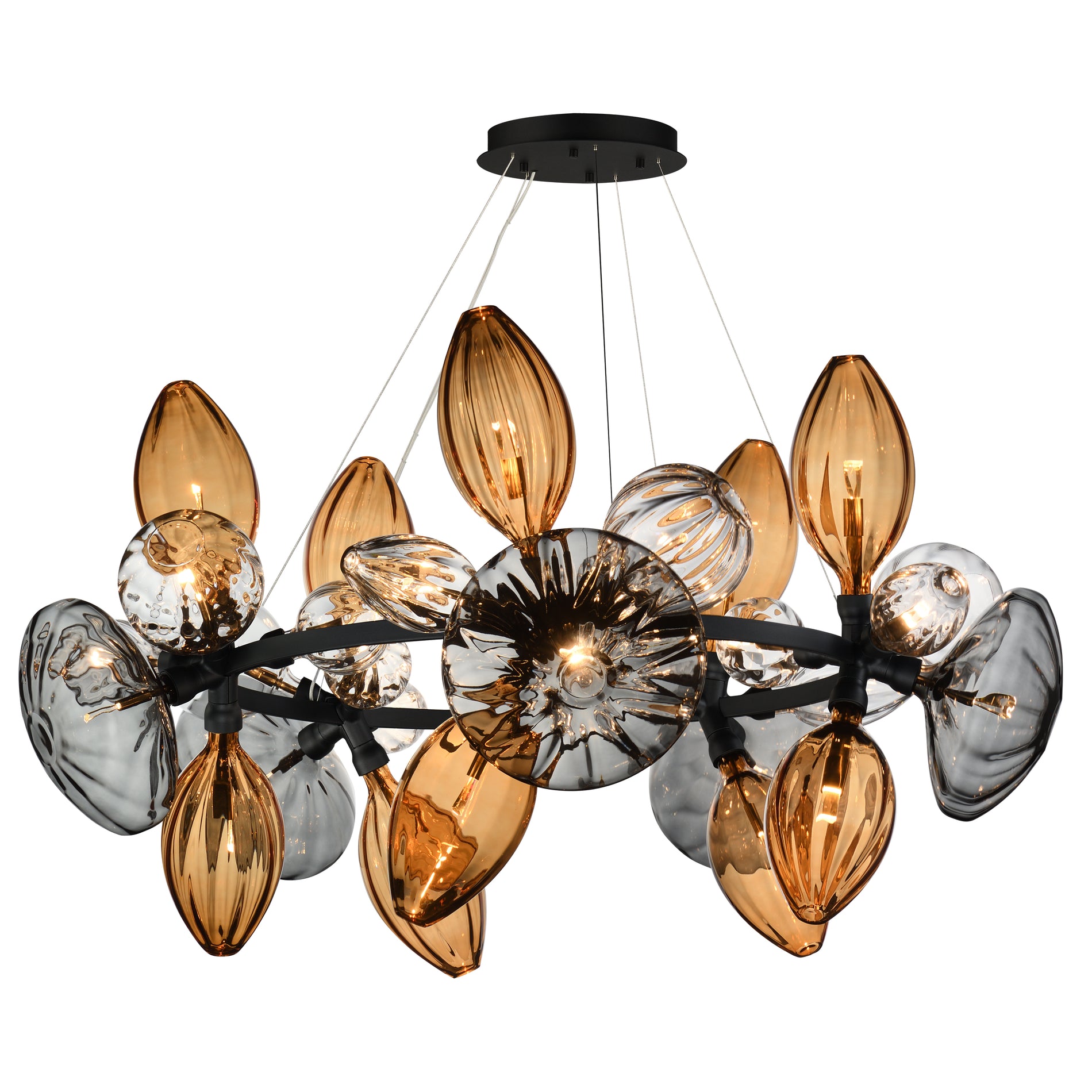 Studio M Ray Dance Cluster SM49305EMSKBK Multi-Light Pendant - Black