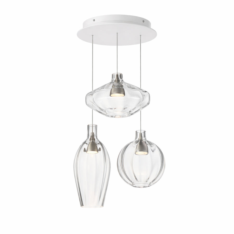 Studio M Ray Dance SM49314CL Multi-Light Pendant - Brushed Aluminum