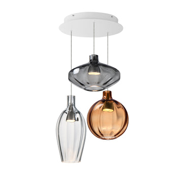 Studio M Ray Dance SM49314EMSK Multi-Light Pendant - Brushed Aluminum