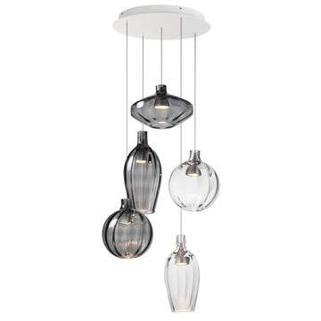 Studio M Ray Dance SM49315MSCL Multi-Light Pendant - Brushed Aluminum