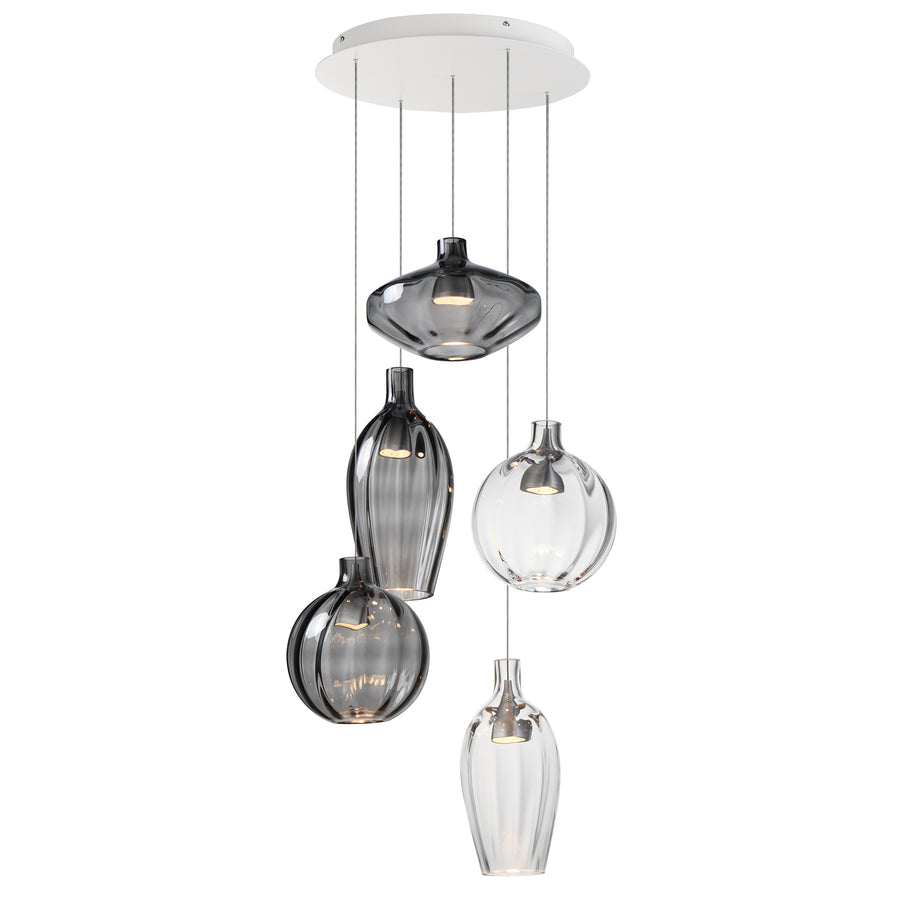 Studio M Ray Dance SM49315MSCL Multi-Light Pendant - Brushed Aluminum