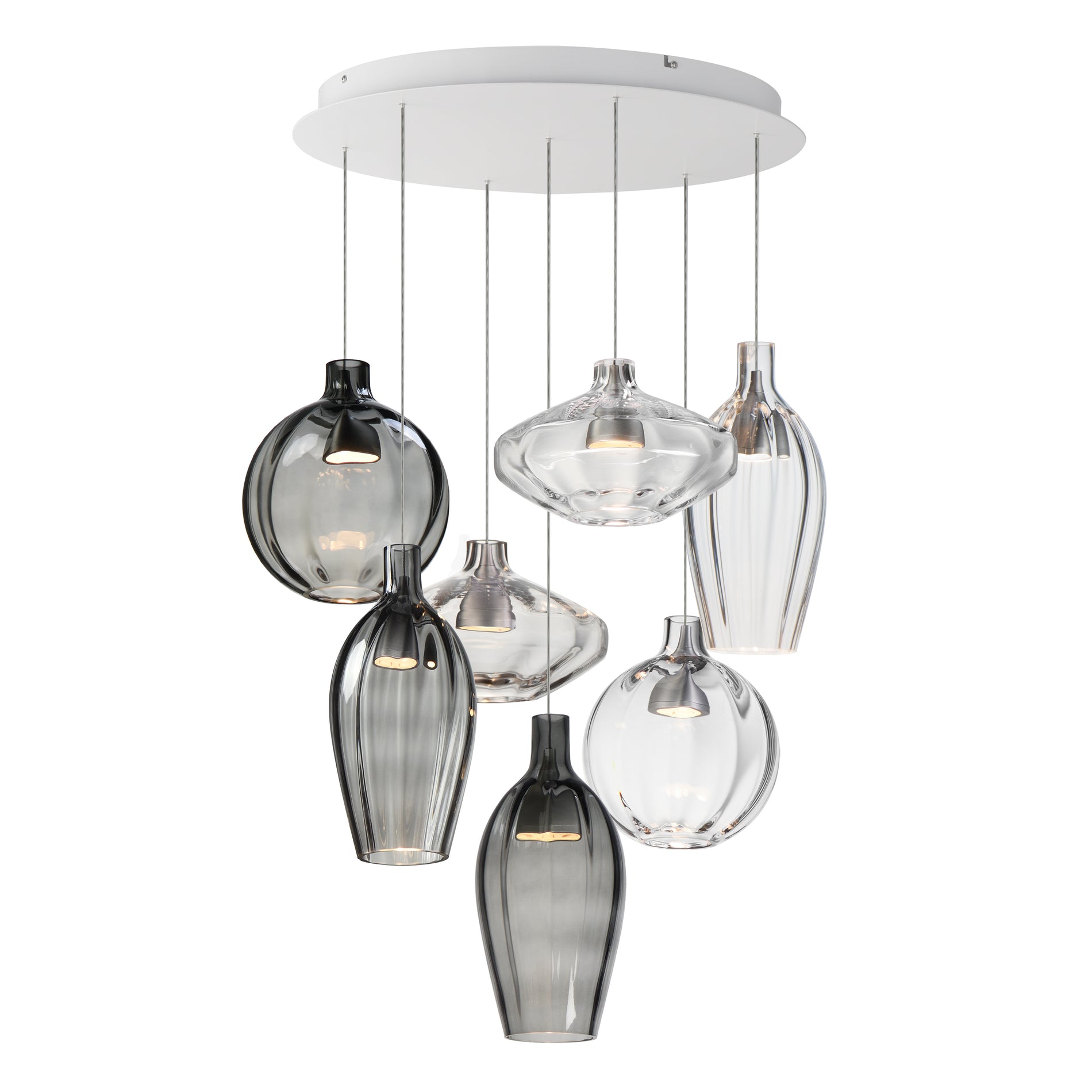 Studio M Ray Dance SM49317MSCL Multi-Light Pendant - Brushed Aluminum