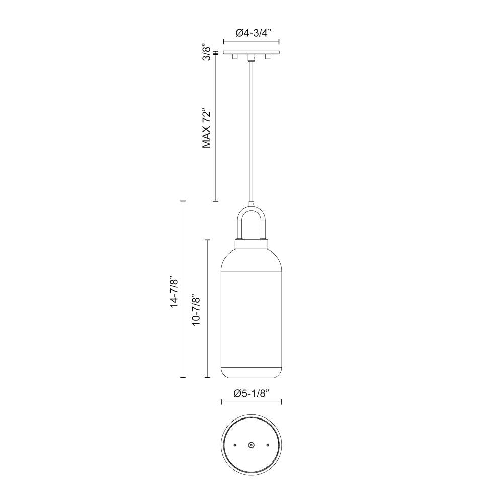 Alora Lighting SOJI PD401505BNSM Pendant - Brushed Nickel