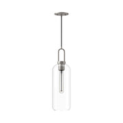 Soji 6-in Brushed Nickel/Clear Glass 1 Light Pendant