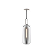 Soji 6-in Brushed Nickel/Smoked Solid Glass 1 Light Pendant