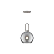 Soji 8-in Brushed Nickel/Smoked Solid Glass 1 Light Pendant