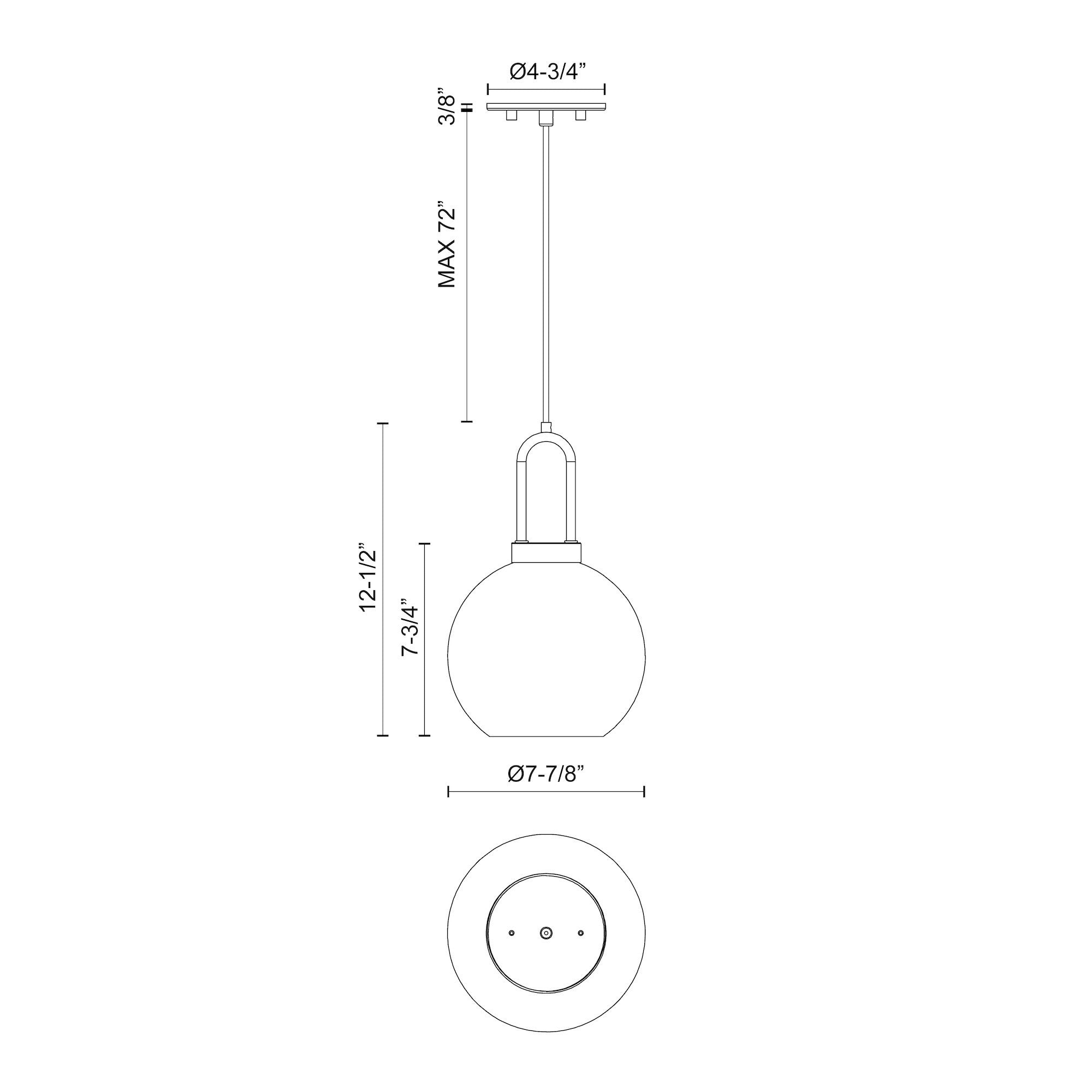 Soji 8-in Brushed Nickel/Clear Glass 1 Light Pendant