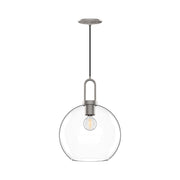 Soji 10-in Brushed Nickel/Clear Glass 1 Light Pendant